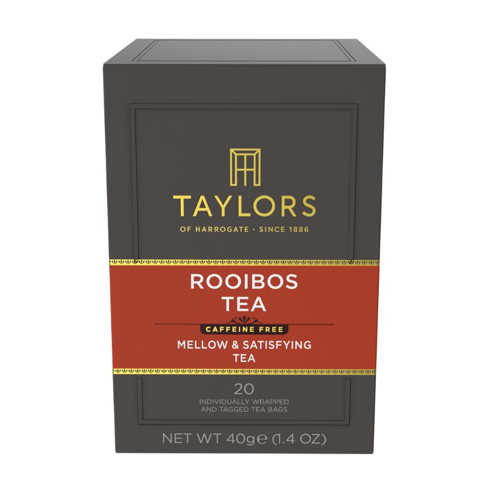 Taylors of Harrogate Green Tea with Lemon, Individually Wrapped Bags, 20 Count (Pack of 1), Citrussy, Mellow and Light, Caffeinated, Enjoy Hot or Iced, 20 Teabags