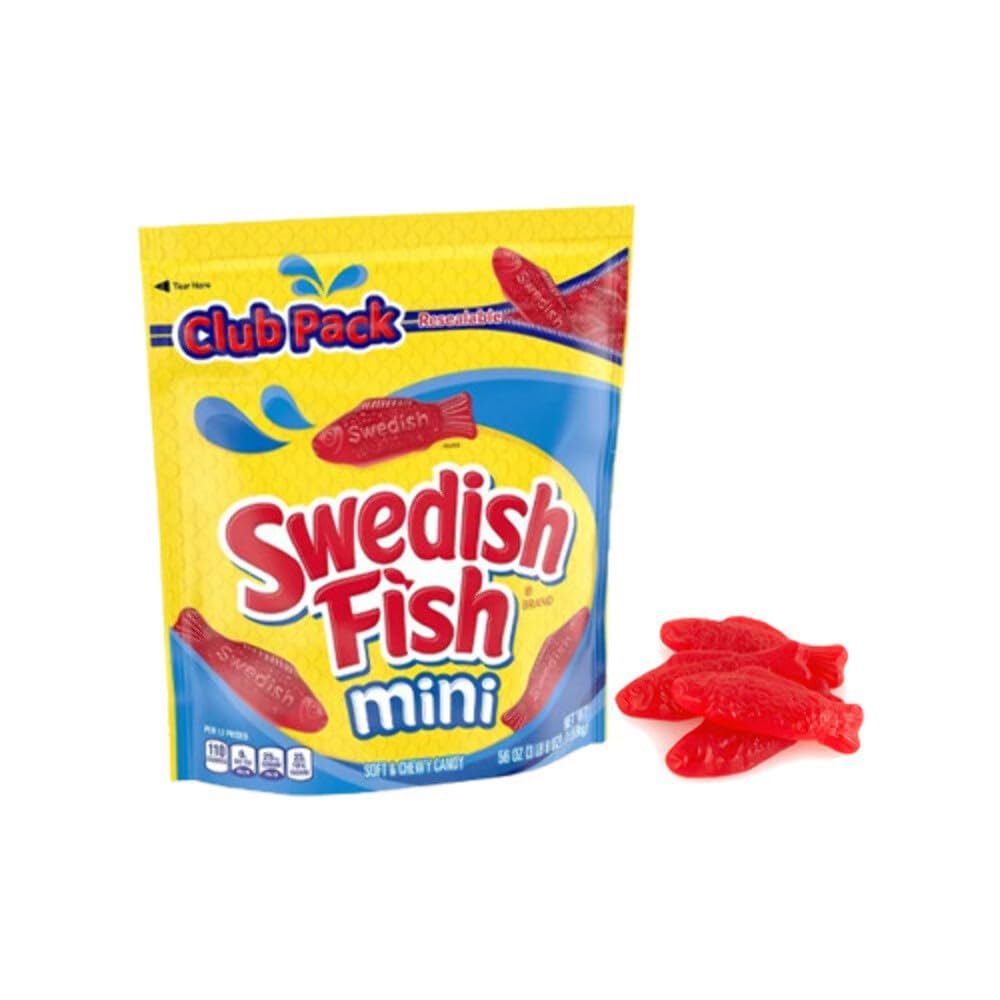 SWEDISH FISH Soft & Chewy Gummy Candy, Bulk Candy, 12-3.1 oz Boxes