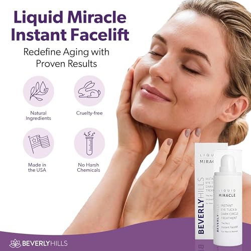 Beverly Hills Instant Facelift Anti Aging Eye Serum Treatment for Dark Circles, Puffy Eyes, Wrinkles, Under Eye Bags, Fine Lines