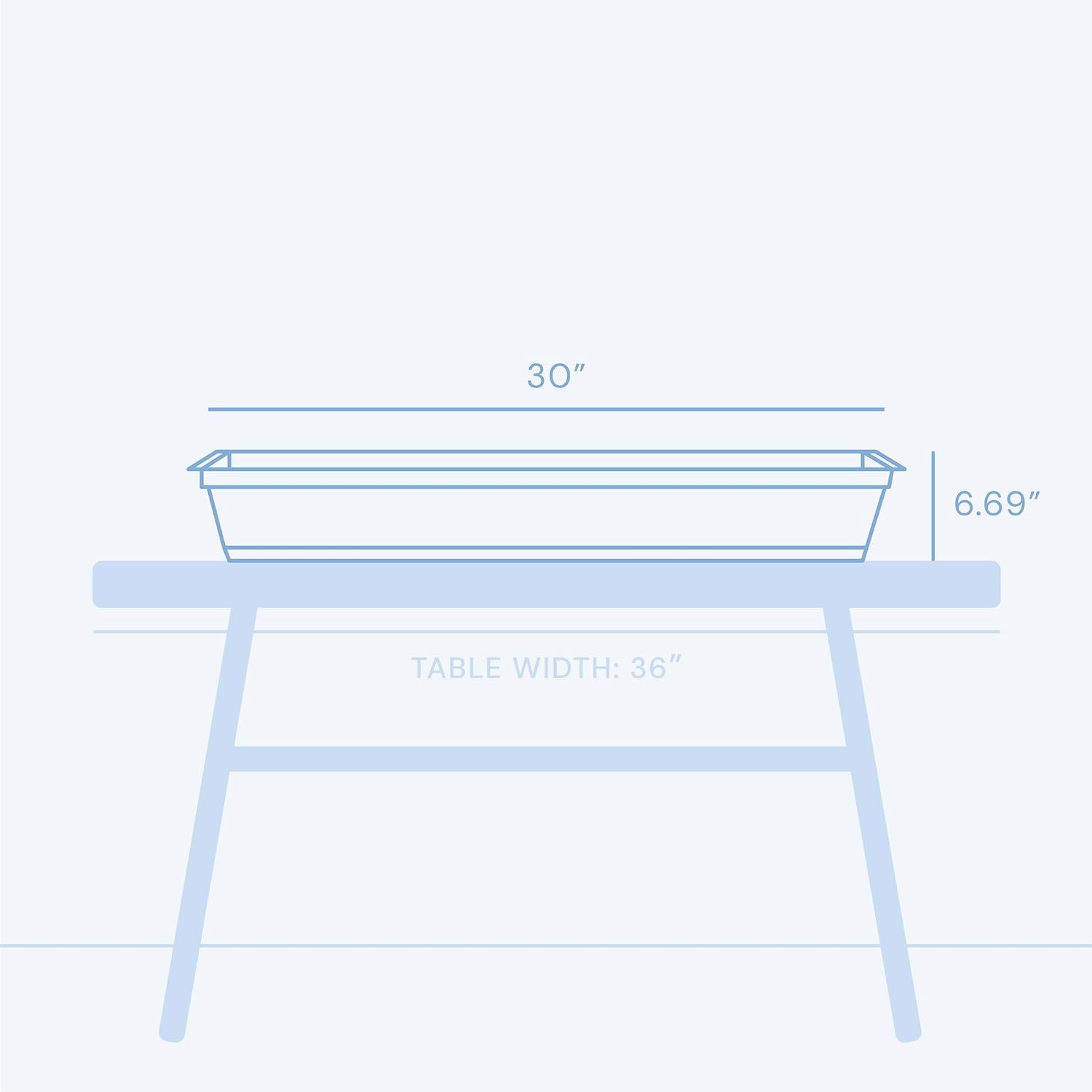 Bloem Dura Cotta Window Box Planter: 24" - Terra Cotta - with Tray, Weatherproof Resin Box, Removable Tray for Indoor & Outdoor Use, Gardening, 3 Gallon Capacity