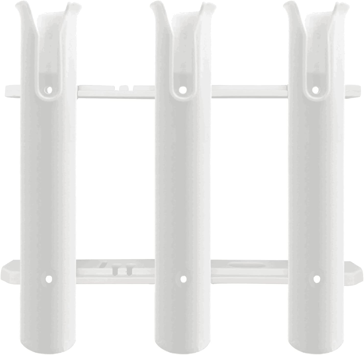 ISURE MARINE Fishing Rod Holder Bracket Wall Mounted Boat Side Mount Tool Holder Tube Links with Screws 2/3/4/6 Pole Tube (White/Black)