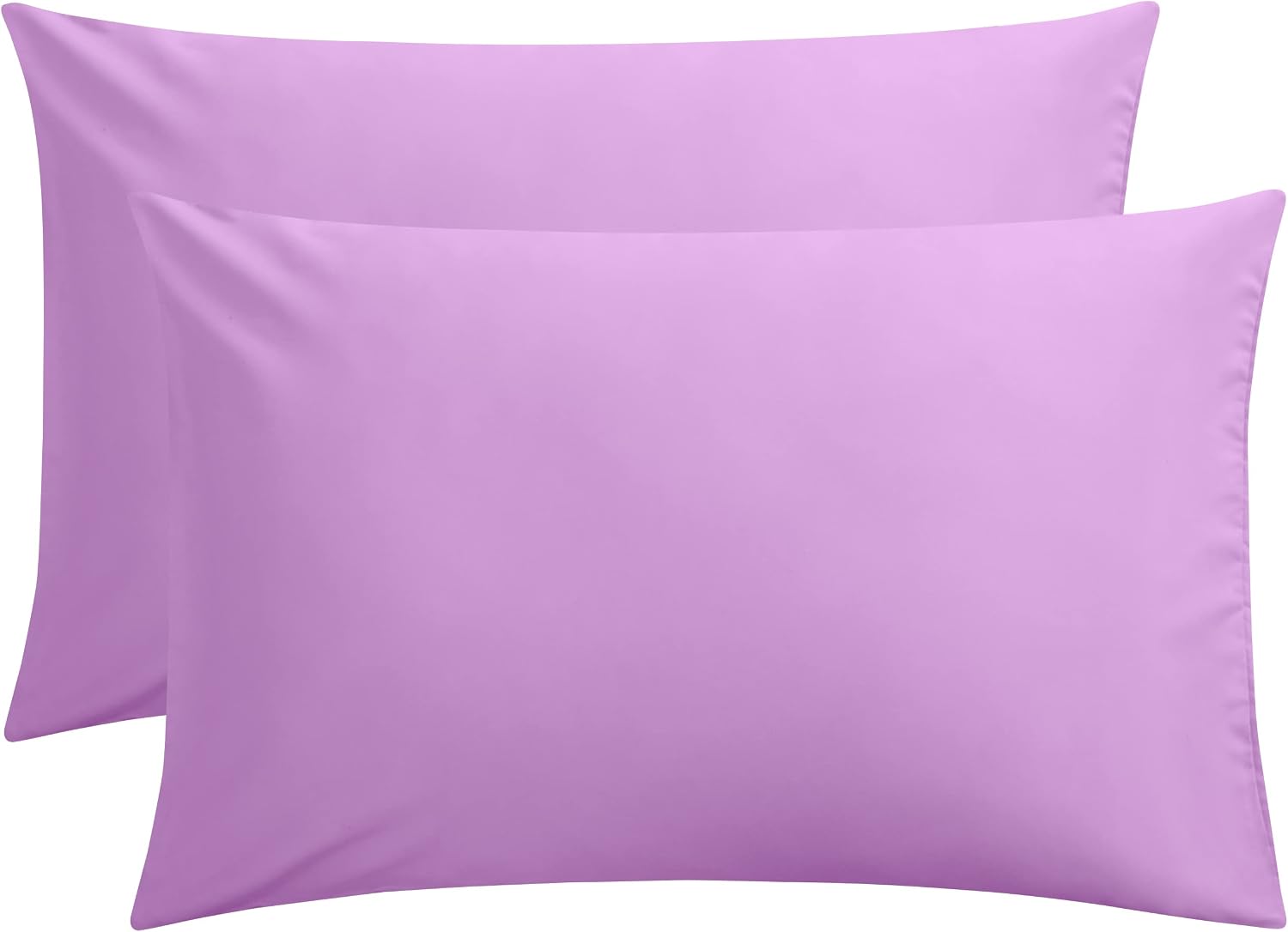 FLXXIE 2-Pack Microfiber Standard Pillow Cases, Envelope Style, White