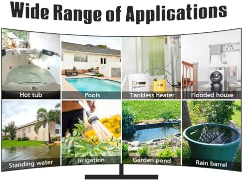 1/6HP Portable Utility Pump Submersible Small Backup Sump Pump Draining Tool to Remove Water from Flooding House Basement Pool Tankless Heater