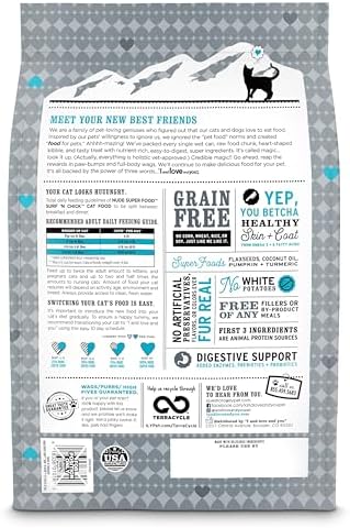 I and love and you Nude Super Food Dry Cat Food - Turkey + Chicken - Grain Free, High Protein, No Fillers, Superfoods, 5lb Bag
