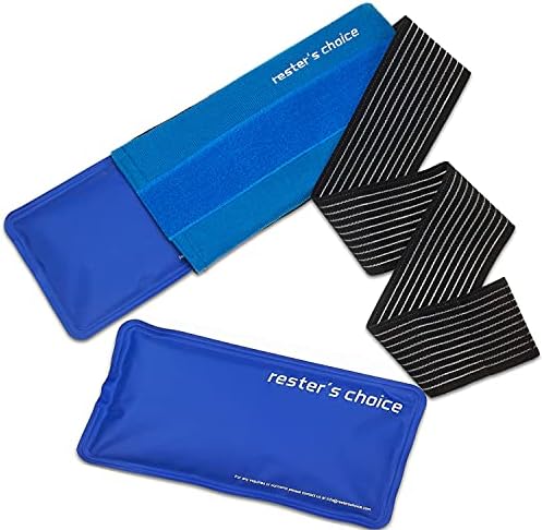 2 Soft Gel Ice Packs for Injuries Reusable with Extra Comfy Adjustable Cold Pack Wrap, Flexible Hot and Cold Compress