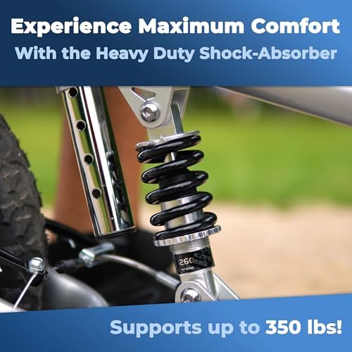 KneeRover PRO All Terrain Knee Scooter with Shock Absorber, Silver | Heavy Duty Knee Walker For Adults