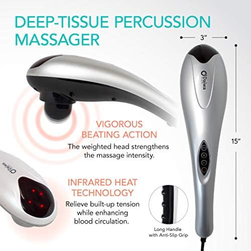 Tapping Pro - Handheld Deep Tissue Back, Neck, Shoulder, Leg, Calf Muscle Massager with Extension Handle - FSA HSA Eligible