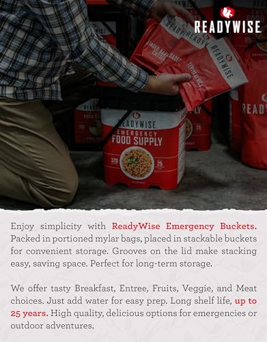READYWISE Emergency Food Supply Freeze Dried Vegetables, 72 Servings