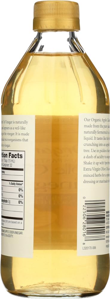 Spectrum Naturals Organic Apple Cider Vinegar Filtered 16 Fl Oz (Pack of 6)