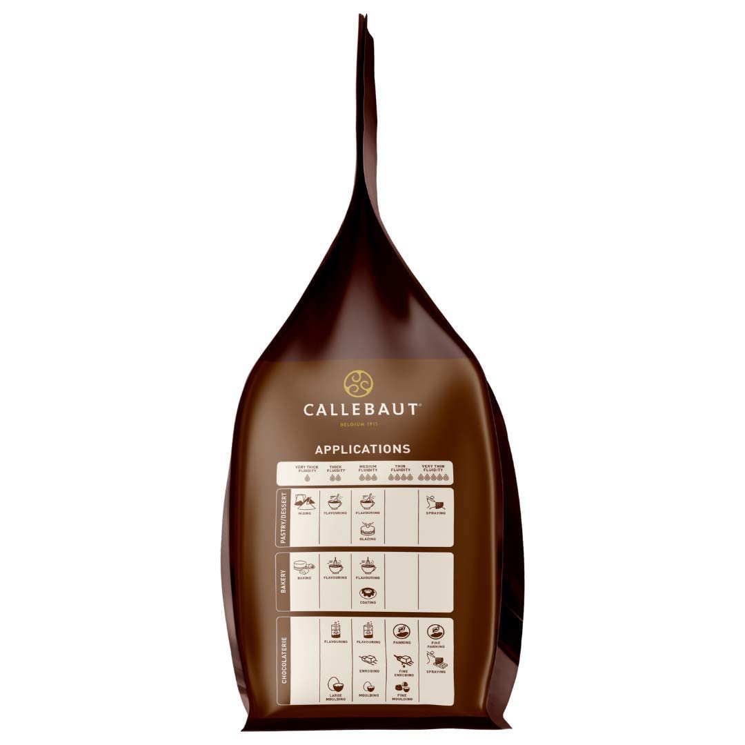 Callebaut Recipe No. 811 Finest Belgian Dark Chocolate Callets 2.5kg Bag | 54.5% min dry cocoa solids, 36.6% fat
