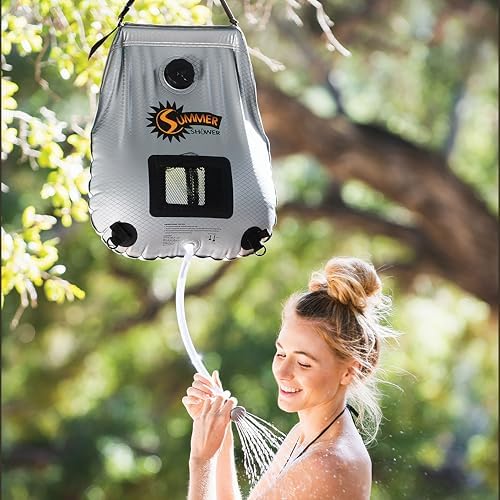 Advanced Elements - Summer Shower/Solar Shower - Different Capacity - Shower Head - Reflective Mirror - Fill Valve - Black or Silver