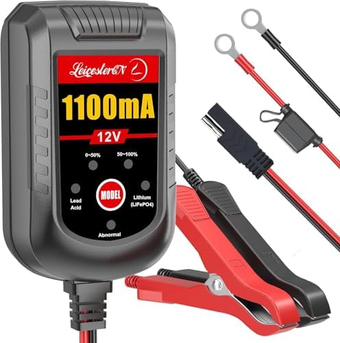 2A Battery Maintainer & Trickle Charger, 6V 12V Smart Float Charger with Pulse Repair Mode, 10FT Extra Long for Motorcycle, Automotive Car, Lawn Mower, Marine Boat, ATV, SLA, AGM, Gel, LiFePO4