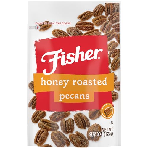 Fisher Snack Glazed Pecans Candied, 24 oz, Pack of 1 | Junior Mammoth Candied Pecans, Perfect For Gifting Or Personal Enjoyment, Crunchy, Irresistibly Sweet