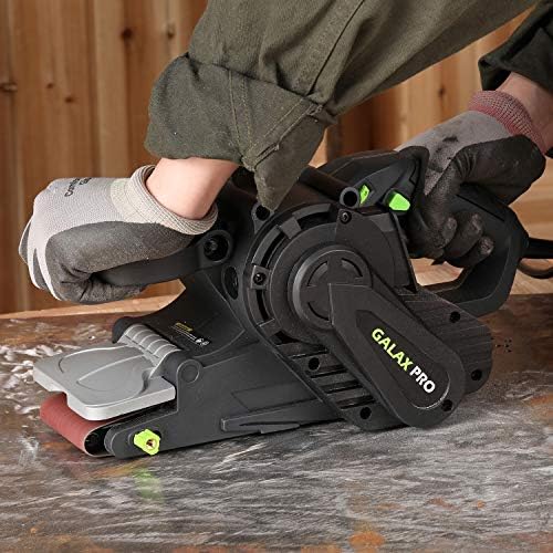 GALAX PRO 1010W Belt Sander, 120-380 RPM 6-Variable Speed Settings | Electric Sander with 5 Sanding Belts(76x533 MM), Dust Bag,for wood