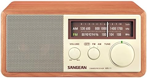 Sangean WR-11 Wood Cabinet AM/FM Table Top Analog Radio (Renewed)