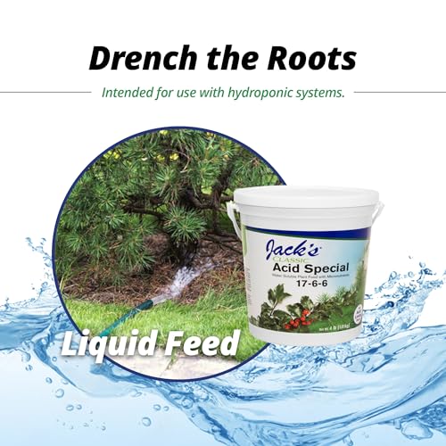 Jack's Classic 17-6-6 Acid Special Water-Soluble Fertilizer, 1.5lb | Powdered, Targeted Micronutrient Package, for Vegetative Growth and Blooms in Acid-Loving Plants, Liquid Root Drench