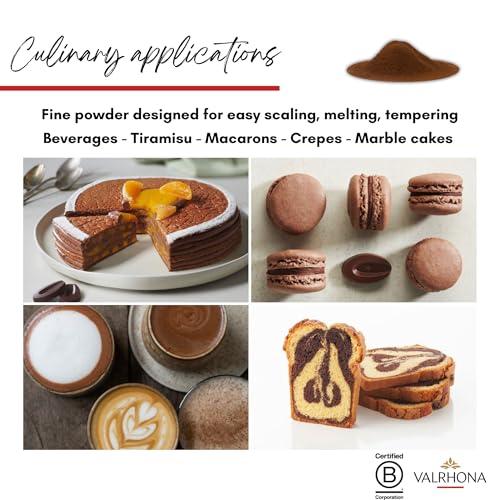 Valrhona Dutch Processed French Cocoa Powder. Chef’s Choice Cocoa Powder. Warm, Red Color, Pure, Dark