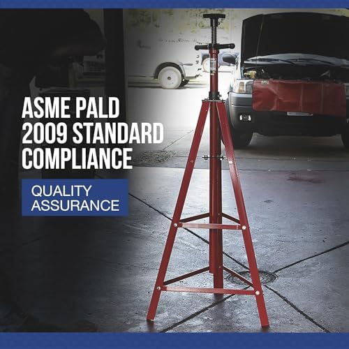 Strongway 2-Ton Tripod Under-Hoist Stand, 48.75in.-80.5in. Range | Stable vehicle service, Controlled lifting and positioning, Professional garage use