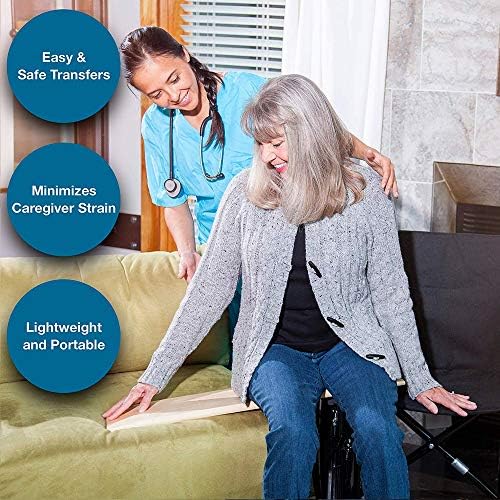 DMI Transfer Board and Slide Board Made of Heavy-Duty Wood for Patient, Senior and Handicap Move Assist and Slide Transfers, FSA HSA Eligible, Holds up to 440 Pounds, Solid, 30 x 8 x 1 (Pack of 10)