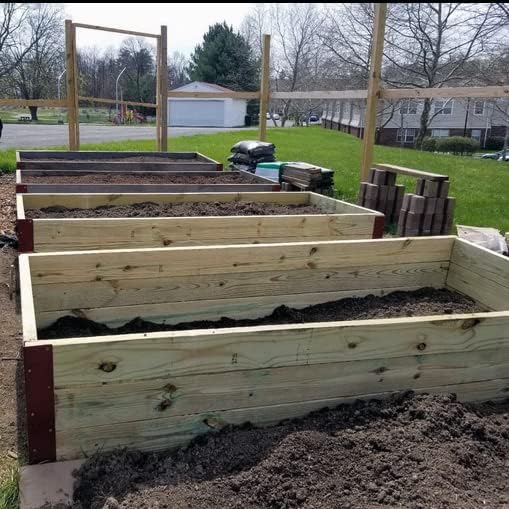 Raised Garden Bed Corner Brackets - Set of Four – for 10" Bed