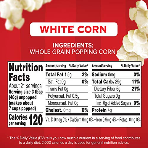 Orville Redenbacher's Popcorn Kernels, White Corn, 30 oz.