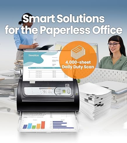 Plustek PS188 High Speed Double-Sided Color Document Scanner, with Automatic Document Feeder (ADF), 30 Pages Per Minute