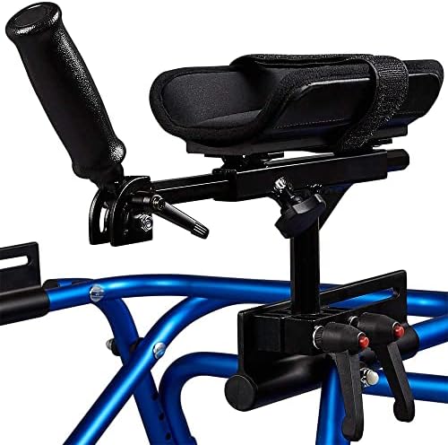 Adjustable Forearm Platform Support, Klip Walker Attachment, Angle Adjustable Handgrip, Lightweight Aluminum, 1/Pair, (Large)