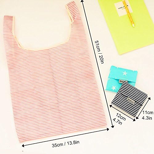 Cloth Tote Bags, Reusable, Foldable, Recycle for Shopping, Fits in Pocket, Eco Friendly for Groceries, Water Resistant, Lightweight