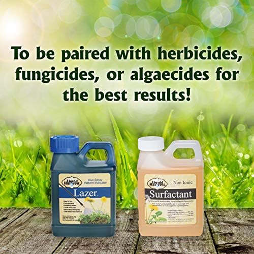 Liquid Harvest Lazer Blue Concentrate Spray Pattern Indicator 8 Ounce & Liquid Harvest Surfactant for Herbicides Non-Ionic 8 Ounce