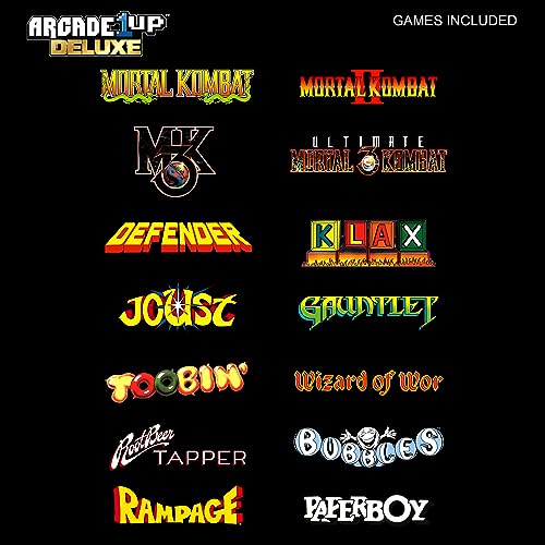 Arcade1Up Mortal Kombat At-Home Arcade System - 4ft, 1-2 Players, Black, LCD Display, Joystick & Button Control, Fantasy Theme