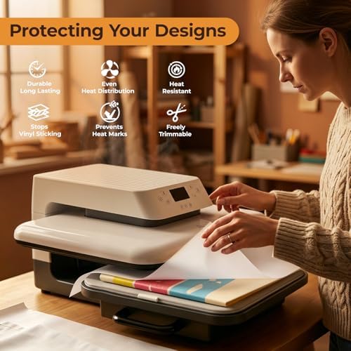 3 Pack PTFE Teflon Sheet for Heat Press Transfer Sheet Non Stick 16 x 20" Heat Transfer Paper Reusable Heat Resistant Craft Mat