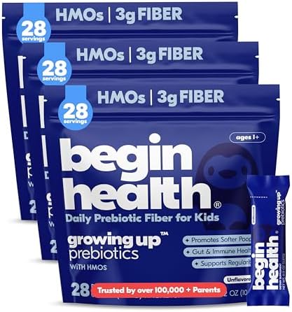 Begin Health Beginbaby® Prebiotics and Probiotics for Infants 0-12 Months | Baby Formula Prebiotic + Probiotic Powder with 2'-FL HMO's & B. Infantis for Optimal Digestion | 28-Packs - Unflavored