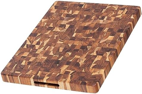Teakhaus Butcher Block Carving Board - Large Extra Thick Cutting Board with Juice Groove - Holiday Gift Ideas for Men and Women - Gift-Ready End Grain Wood, Knife Friendly - FSC Certified