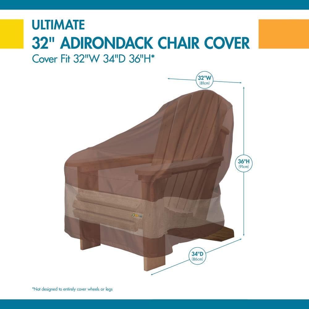 DUCKCOVERS Ultimate Waterproof 36 Inch Patio Chair Cover, Outdoor Chair Covers