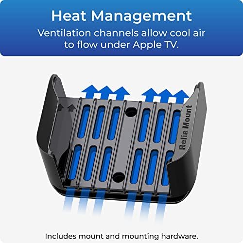 Premium Mount for Apple TV - Compatible with Every Apple TV | Designed in USA – Reliable and Easy Apple TV Installation – Special Features: Includes Heat Management and Strong TV Adhesive