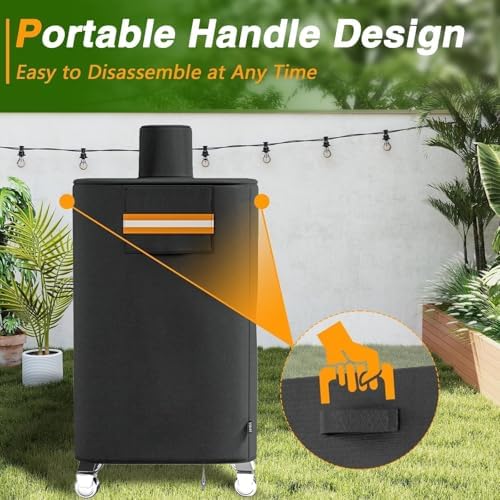 EVRBUL Wood Pellet Smoker Cover Fits for Pit Boss Copperhead Sportsman 5 7 Series, Vertical Smoker Cover Fits for PBV5PW1, PBV5P1, PBV7P1, PB5000SP