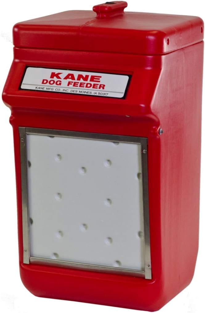 KDF Wall Mount Auto-Shut Dog Feeder, 25 lb Capacity, Bulk Pet Food Dispenser