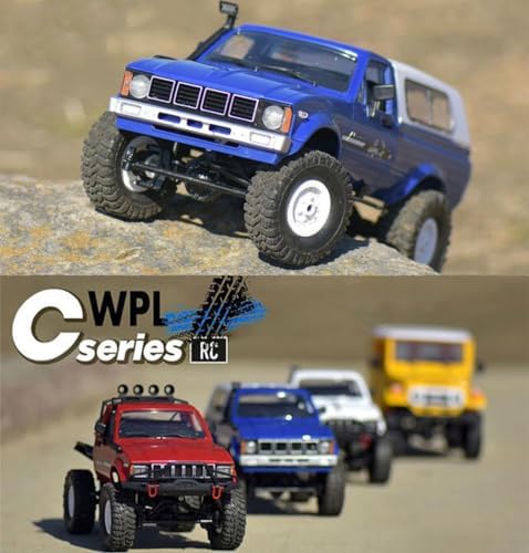 RC Crawler WPL C24 RC Rock Crawler RC Truck 4x4 1/16 Scale All Terrain | Remote Control Pickup Off Road RTR with 2.4 GHz Proportional Throttle