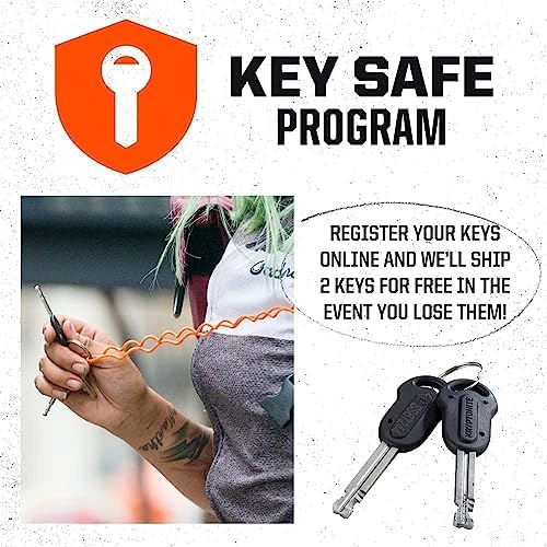 Kryptonite New York FAHGETTABOUDIT 1217 Bike Chain Lock, 5.5 FT Long 12mm Steel Chain Heavy Duty Anti-Theft Bicycle Chain Lock with Keys