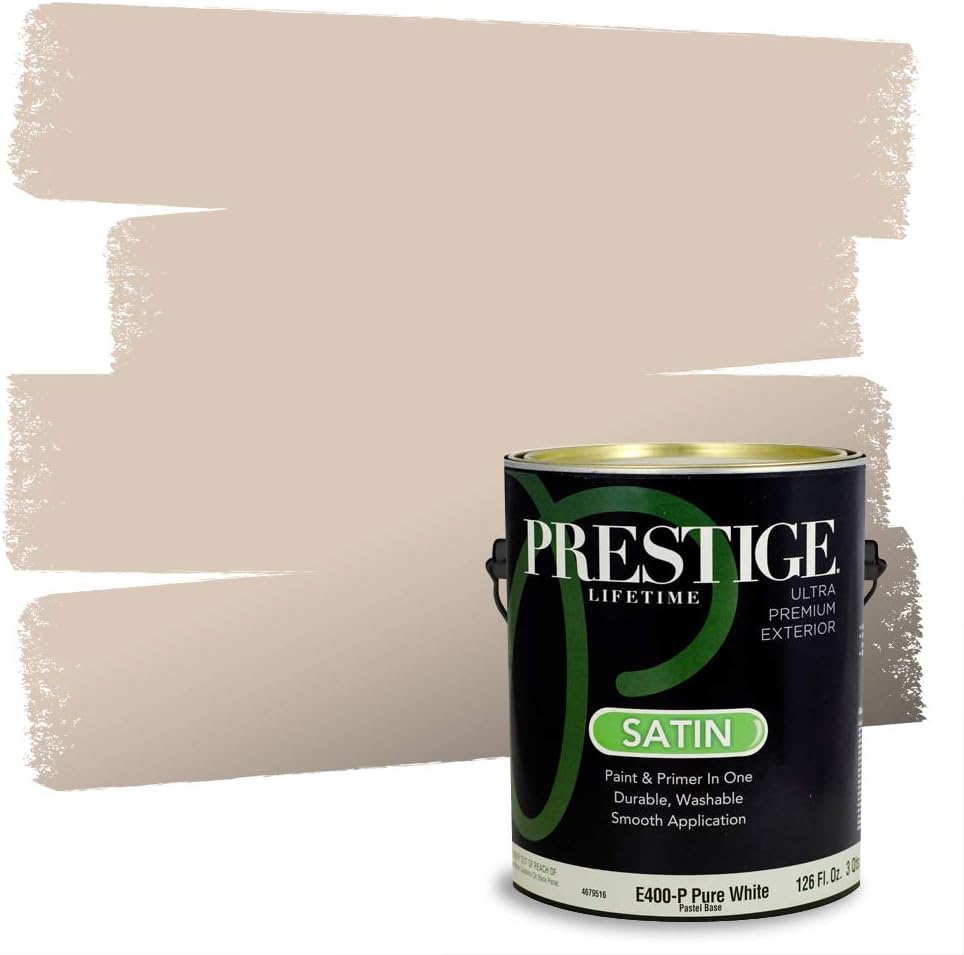 PRESTIGE Paints Exterior Paint and Primer In One, 1-Gallon, Flat, Comparable Match of Sherwin Williams* Sable*