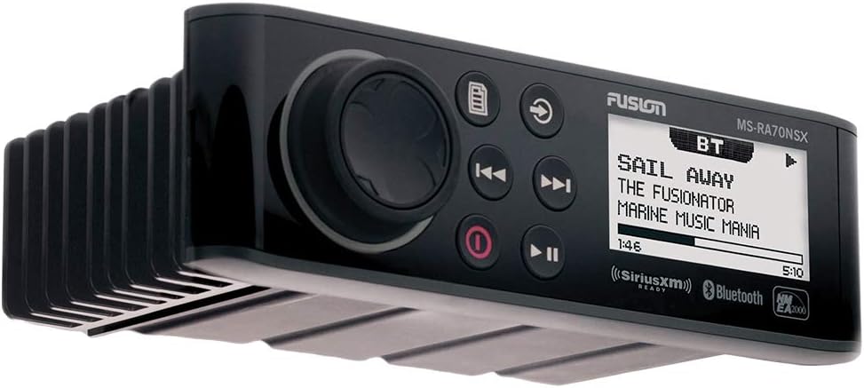 Fusion MS-RA70NSX Marine Entertainment System with Three Wireless Remotes for Three Zones - Black