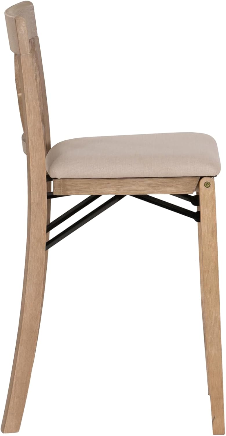 Linon Triena X Back Folding Counter Stool, Brown
