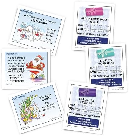 Late for the Sky Christmas-Opoly Board Game - Family Holiday Party Game for 2-6 Players, Ages 8+, Festive Collect-and-Trade Play