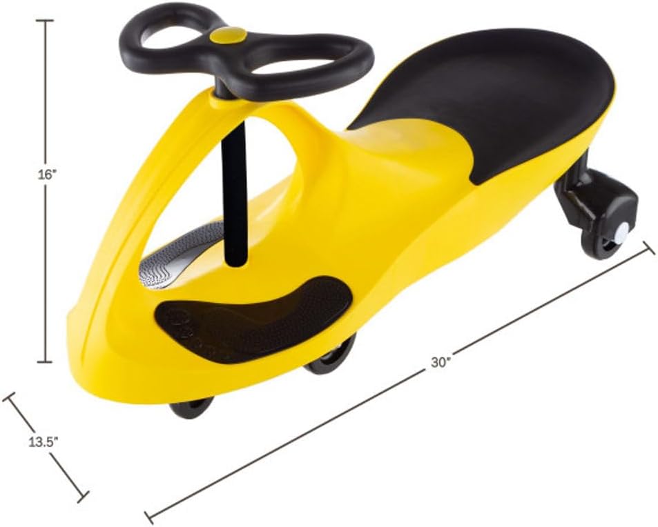 Wiggle Car Ride On Toy - No Batteries, Gears or Pedals - Twist, Swivel, Go - Outdoor Ride Ons for Kids 3 Years and Up by Lil' Rider (Hot Pink)