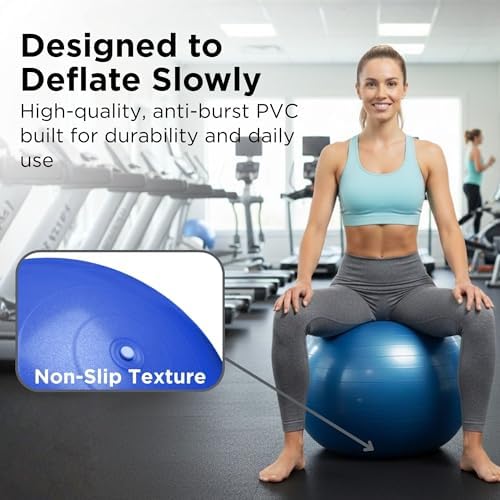 THERABAND Exercise and Stability Ball for Improved Posture, Balance, Core Fitness, Coordination and Rehab