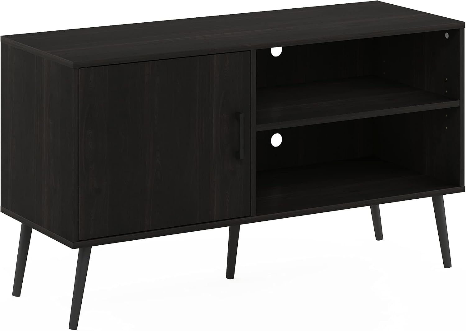Furinno Fowler Multipurpose TV Stand Bookshelves, French Oak Grey