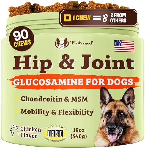 Natural Dog Company Liquid Glucosamine Hip & Joint Oil for Dogs, 16 oz, Extra Strength Cartilage & Joint Support, Helps Mobility and Eases Occasional Stiffness, Dog Vitamins & Supplements