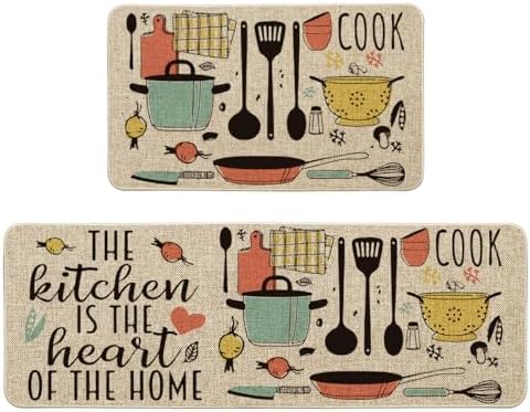 Artoid Mode The Kitchen is The Heart of The Home Kitchen Mats Set of 2