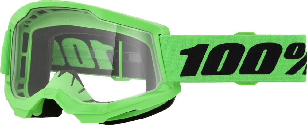 100% STRATA 2 Goggles - Sports Goggles for Motocross & Mountain Biking - Eyewear for Bike Riders - Motocross Eyewear for Men