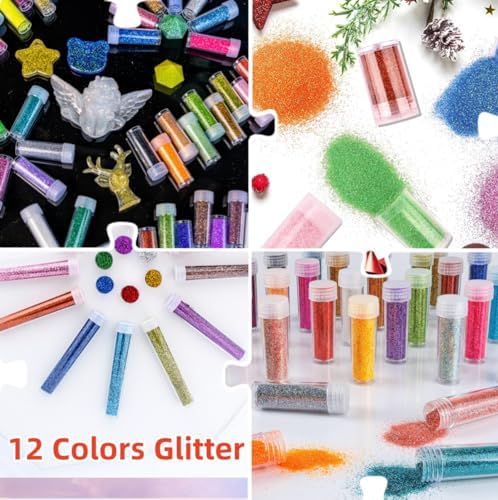 HXH Cup Turner for Crafts Tumbler,Tumbler Cup Spinner,Glitter Powder,Epoxy Resin kit for Tumblers for Beginners with Foam